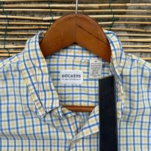 3 FOR $15 DEAL / Dockers Plaid Short Sleeve Button Down Shirt Mens M - PVBUNDLE